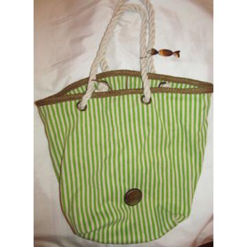 FRENCH CANDY  JEAN PIERRE KLIFA beach striped canvas  tote satchel bag NWOT