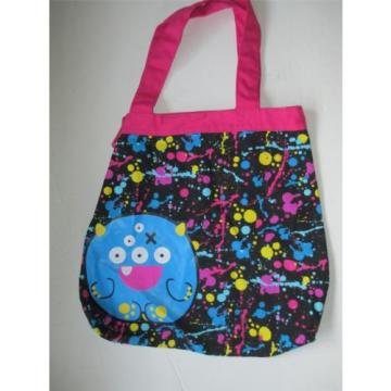 New Loungefly cotton tote bag Paint Splatter Monster bookbag beach