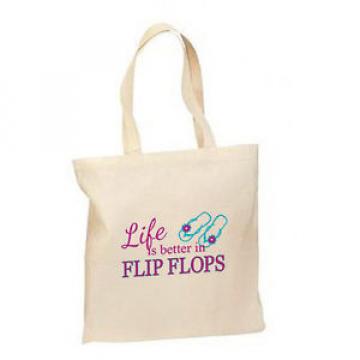 Life Better In Flip Flops New Lightweight Cotton Tote Bag Gifts Summer Beach