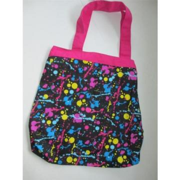 New Loungefly cotton tote bag Paint Splatter Monster bookbag beach