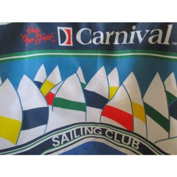 Carnival Sailing Club Bag Large Beach Travel Nylon 21&#034;Wide X 20&#034;Long X 6&#034;Depth