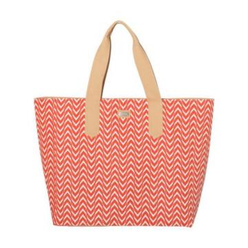 Ame &amp; Lulu Day Tote - Astor Tangerine Orange Chevron Purse diaper Beach bag