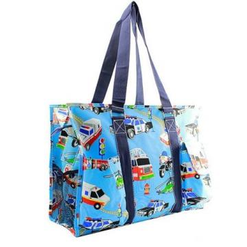 Personalizing Fire Rescue Large Zip Top Utility Tote Beach Diaper Bag Monogram