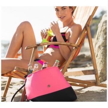 Victorias Secret VS Pink Black Beach Cooler Neoprene Insulated Tote beach bag