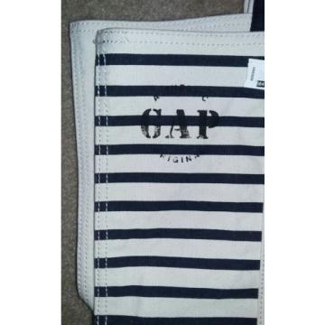 GAP SET of TWO Cotton Canvas Blue Beach Pool Shopping Tote Handbag Utility Bag