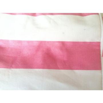 AUTH VICTORIA&#039;S SECRET PINK/WHITE STRIPED X-LARGE TRAVEL BEACH BAG