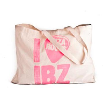 OFFICIAL Ibiza Rocks: Logo Large Heavy Duty Canvas Tote Beach Bag MSRP $90.00