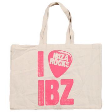 OFFICIAL Ibiza Rocks: Logo Large Heavy Duty Canvas Tote Beach Bag MSRP $90.00