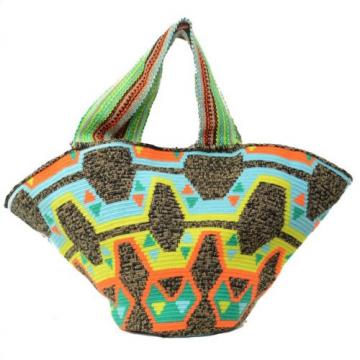 Authentic WAYUU X-Large Beach Mochila Bag 100% Colombian Finest Handmade 2263