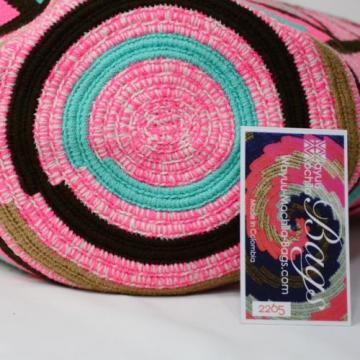 Authentic WAYUU X-Large Beach Mochila Bag 100% Colombian Finest Handmade 2265