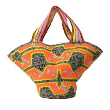 Authentic WAYUU X-Large Beach Mochila Bag 100% Colombian Finest Handmade 2266