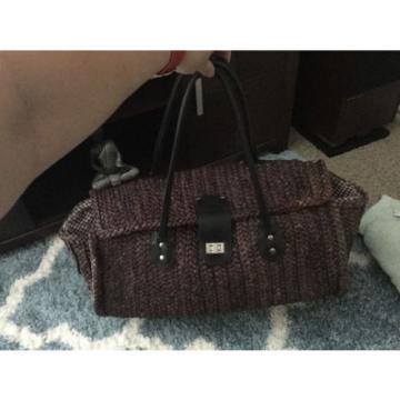 Woven Handbag Large Brown Travel Bag Beach Bag