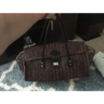 Woven Handbag Large Brown Travel Bag Beach Bag