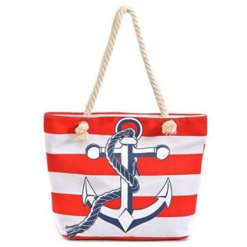 Anchor Handbag Beach Boating Women Bag Red or Navy