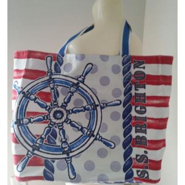 SS BRIGHTON BEACH TOTE BAG ANCHOR SAILOR BAG 100% COTTON Make a Splash Sail Away