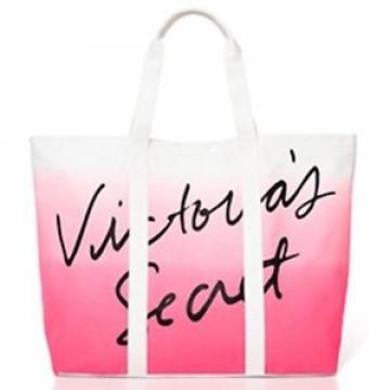 NWT Victorias Secret SWIM Tote Beach Bag Pink &amp; White LMT