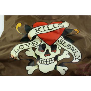 Ed Hardy Love Kills Slowly Skull Tote Bag Oversized Beach Bag Jolly Rodger NWOT