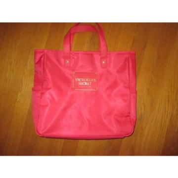 Victoria&#039;s Secret Pink Vinyl Tote Beach Gym Weekender Bag Purse Side Pockets