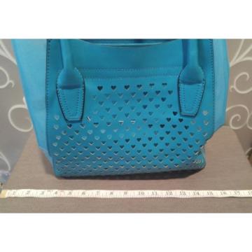 Turquoise Plastic Rubber Beach Bag Style Tote Bag Purse