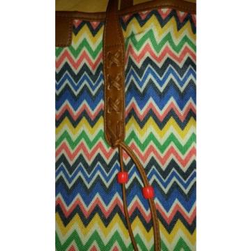 NWT Forever Chevron Beaded Fringe Tote Rue 21 Trendy Boho Large Beach Bag