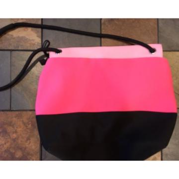 Victoria&#039;s Secret Beach Insulated Neoprene Cooler Tote Bag Pink/Black EUC