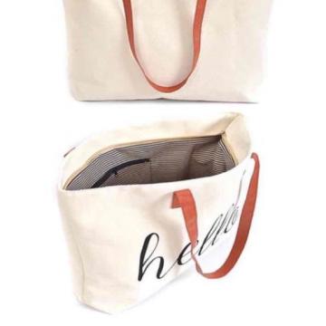 HELLO 2pc Beach Shopping Tote Purse Bag Market Shop Set Large Fashion Books