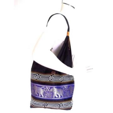 Thai Elephant Shoulder Beach Bag Cotton Hobo Handbag Shopping Women Tote Purses