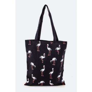 Stork 16&#034; Canvas Beach Diaper Tote Bag Purse Shopper Bird