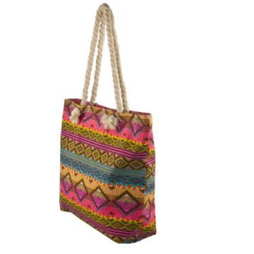 Lux Accessories Multicoloured Tribal Aztec Navajo Printed Summer Beach Tote Bag