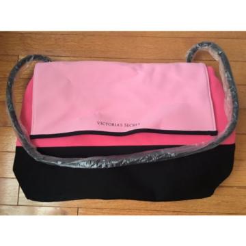 NWOT Victorias Secret Pink Black Neoprene Insulated Cooler Tote Picnic Beach Bag