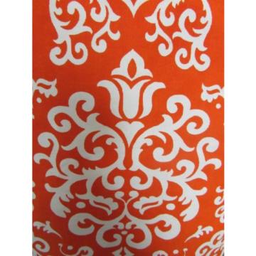 Womens BuckHead Betties Orange White Damask Print Canvas Beach Shopping Tote Bag