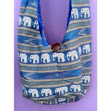 Hippie boho mini shoulder pouch beach bag local Thai handmade cotton petite size