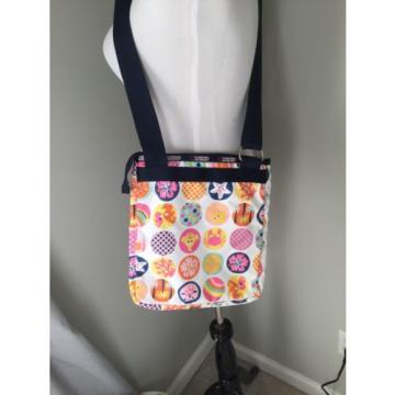 LeSportSac KASEY Multicolor Crossbody Bag Beach Starfish Tropical Cruise Theme