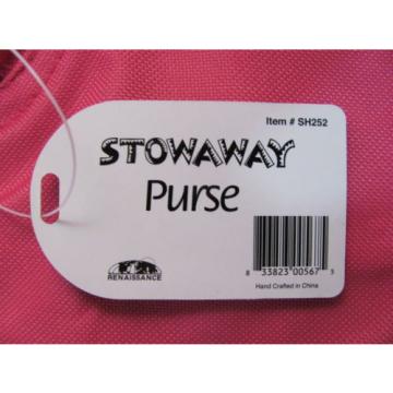 NWT Stowaway Pretty Pink Zippered Beach Purse Bag Tote Tropical Shell Fish SH252