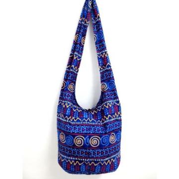 BAG SLING HOBO ADVENTURE YOGA BEACH BLUE LARGE SPIRAL VAGRANT SHOULDER TRIP TQ