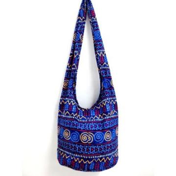 BAG SLING HOBO ADVENTURE YOGA BEACH BLUE LARGE SPIRAL VAGRANT SHOULDER TRIP TQ