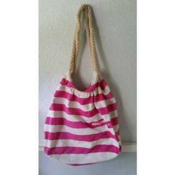 HOOTERS Beach Pool Bag Striped Pink White Sarasota Florida Rare