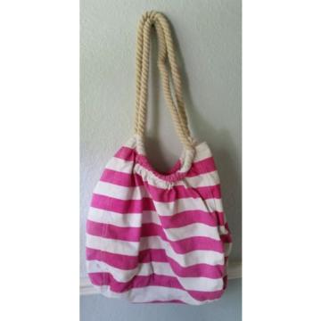 HOOTERS Beach Pool Bag Striped Pink White Sarasota Florida Rare