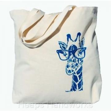 Canvas Tote Bags for Women - Beach Travel Market Shopping Handbag - Giraffe NEW