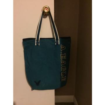 AMERICAN EAGLE Outfitters TOTE Beach Bag Shopper Purse GYM Blue AEO