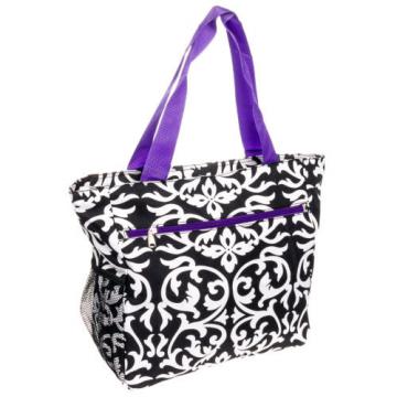 SILVERHOOKS NEW Womens Damask Traveler Beach Tote Shoulder Shopper Bag