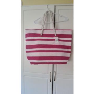 NWT Pink Striped Beach City Bag