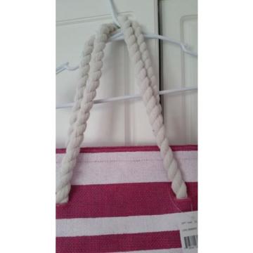 NWT Pink Striped Beach City Bag