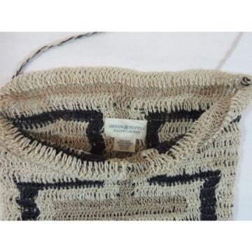 NWT Ralph Lauren Denim Supply Macrame Jute Purse Shoulder Bag Canvas Beach Book