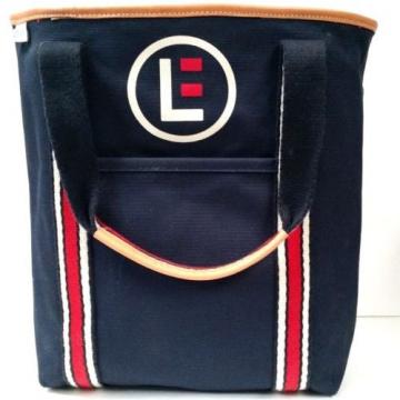 Lands End Sport Canvas Tote Bag Open Top Large Blue Red Beach Work School Colleg