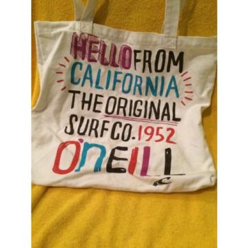 O&#039;Neill Logo Tote Bag &#034;hello From California&#034; Surf Purse Bag Women&#039;s Beach