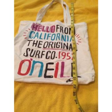 O&#039;Neill Logo Tote Bag &#034;hello From California&#034; Surf Purse Bag Women&#039;s Beach