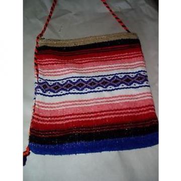 001 MULTI COLOR HIP MEXICAN BAJA FALSA BLANKET BEACH SHOULDER BAG HIPPIE TOTE