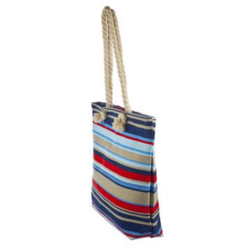 Lux Accessories Lux Accessories Womens Zip Up Beach Bag Nautical