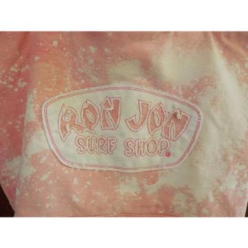 Ron Jon Surf Shop Beach Bag Pink &amp; White Custom Bleached Sun Dyed One of  a Kind